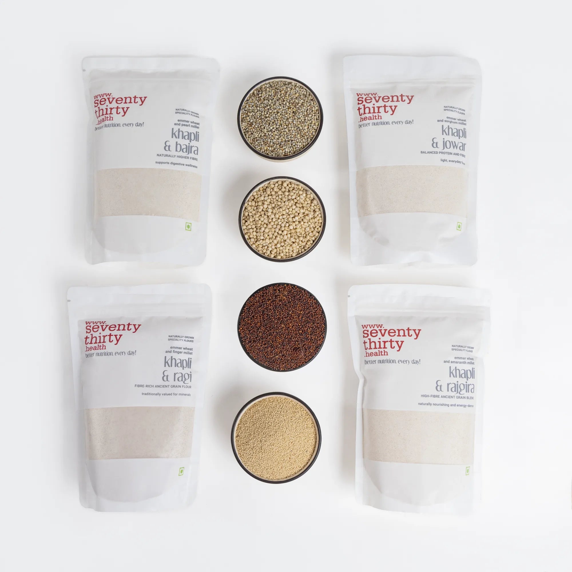 Khapli Millets Flour Blend Trial Pack (Pack of 4)