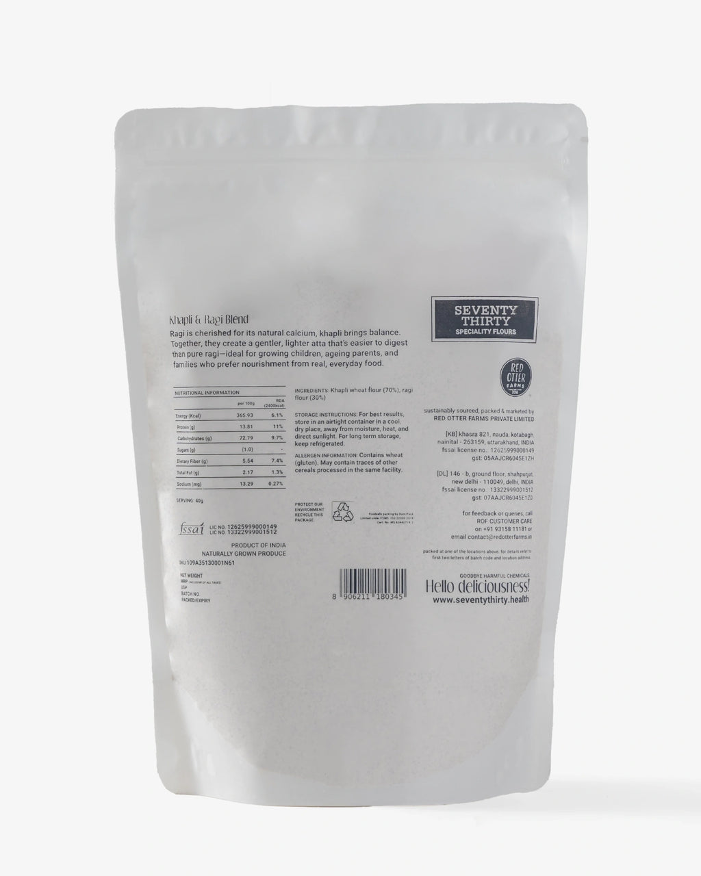 Khapli Ragi Flour Blend