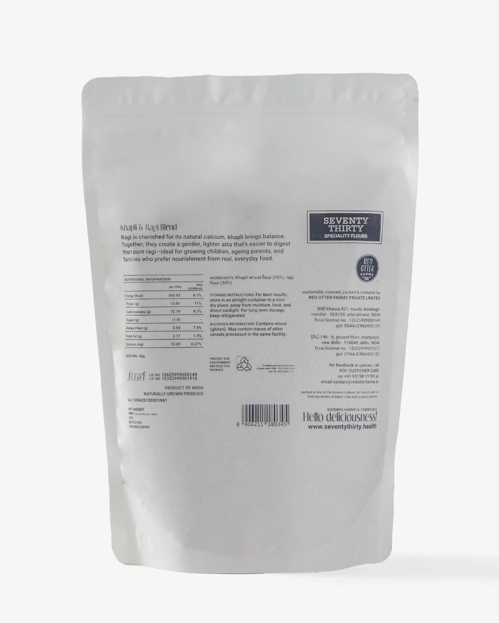 Khapli Ragi Flour Blend